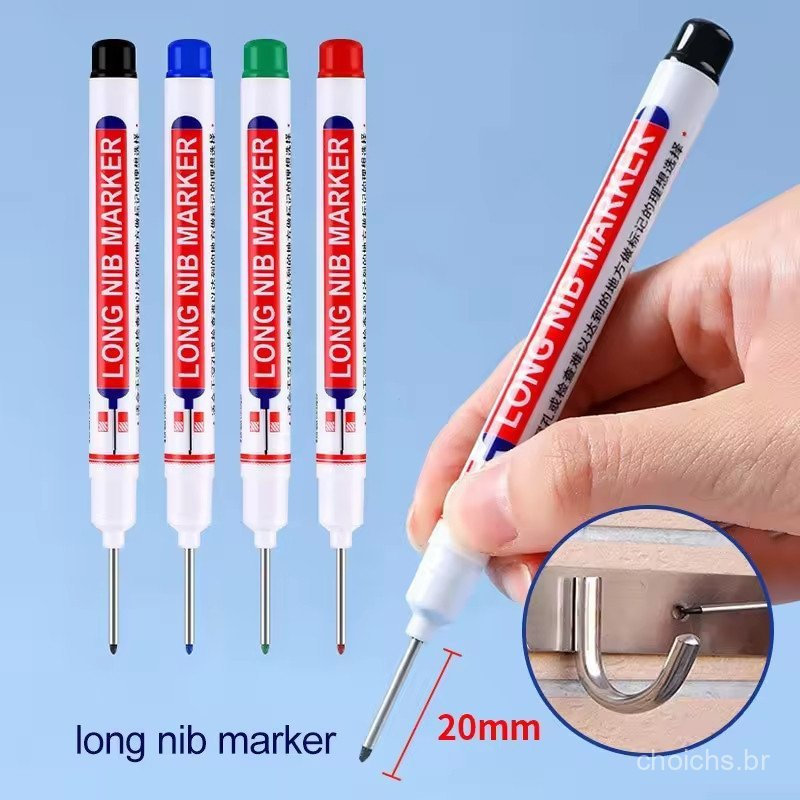 8pcs/conjunto Marcador Permanente de Ponta Longa, Profundidade 20mm, Usado para Decorar Caneta de Ponta Metálica