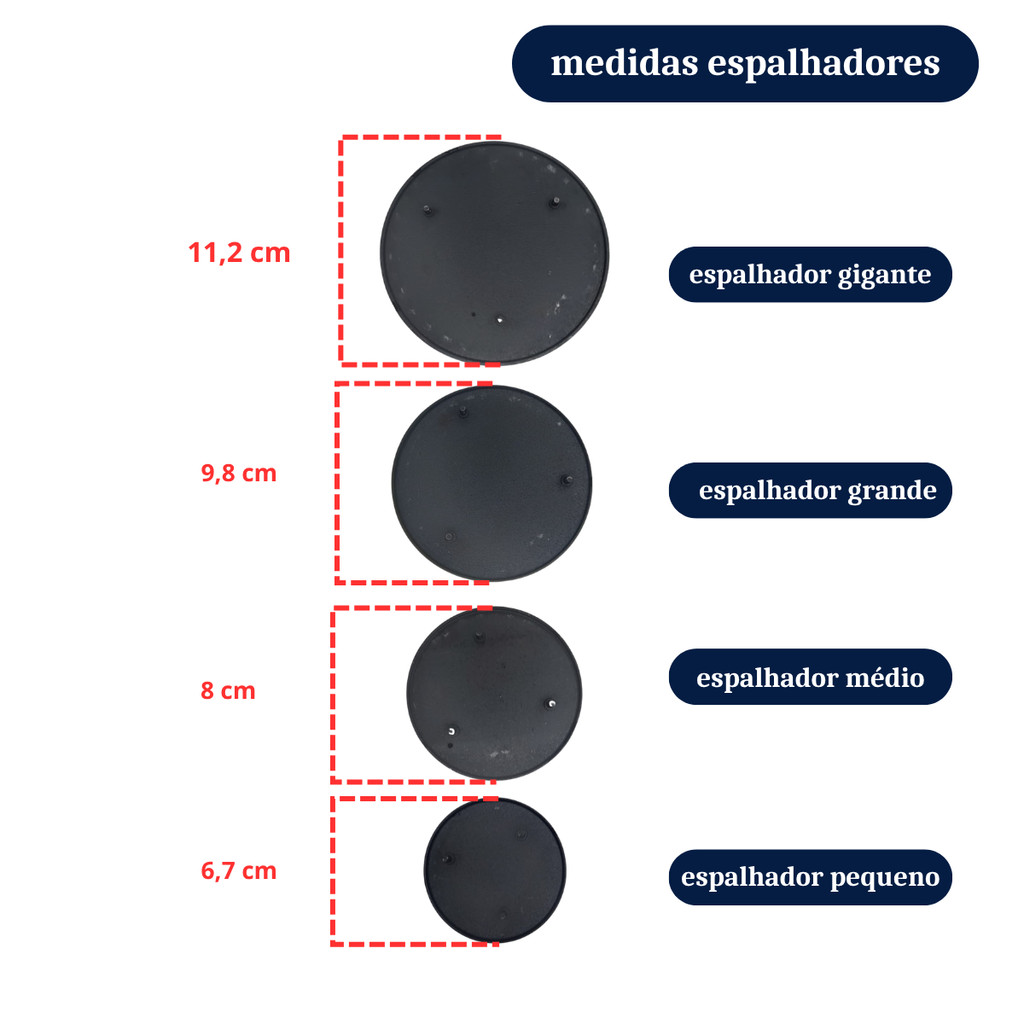 kit 4 bocas queimadores espalhadores para fogao Itatiaia 2 pequenas 1 media e 1 grande