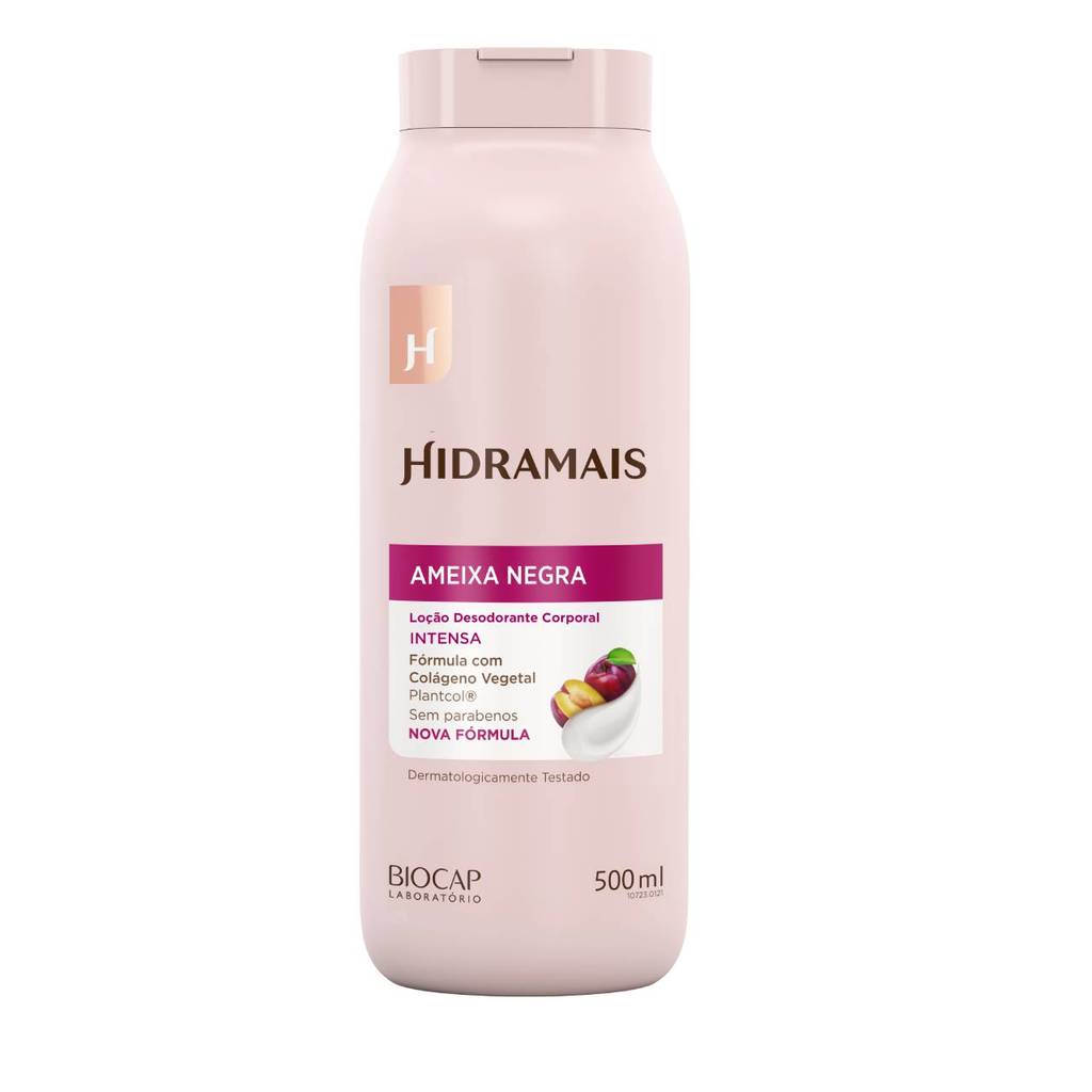 Loção Hidratante Corporal Ameixa Negra Hidramais 500ml Colágeno Vegetal Hidratação e Perfume Intenso