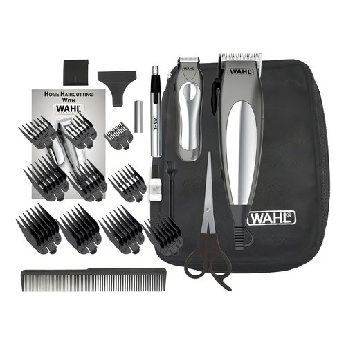 Kit Máquina E Aparador De Pelos Deluxe Groom Pro Wahl 220v Cinza