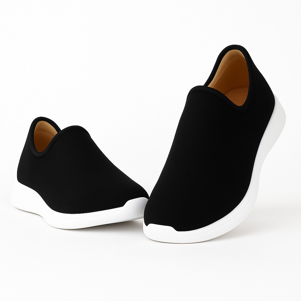 Tênis Meia Feminino Slip On Calce Fácil Leve Confortável Ortopédico Caminhada Academia Trabalho