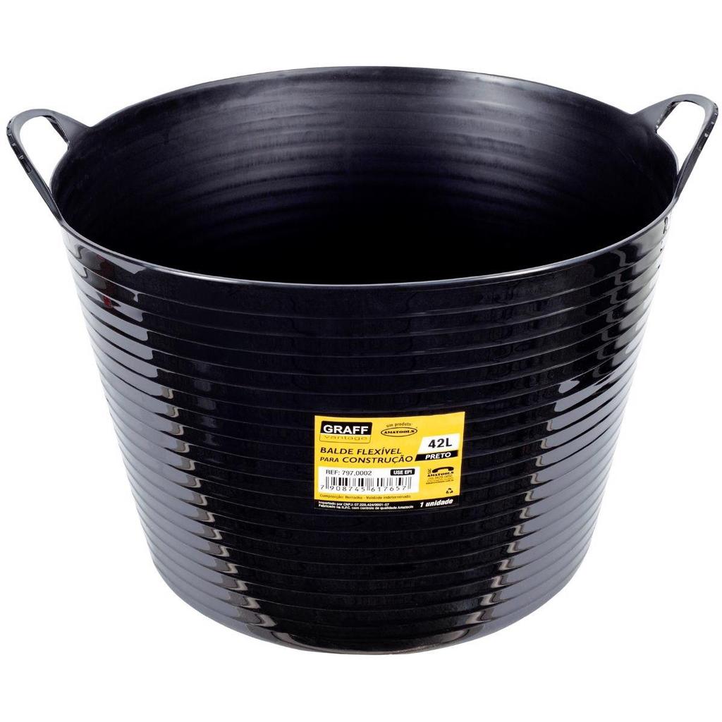 Balde Maleável Flexível Para Construção 42L (797,0002) - Graff Vantage em Oferta na Shopee
