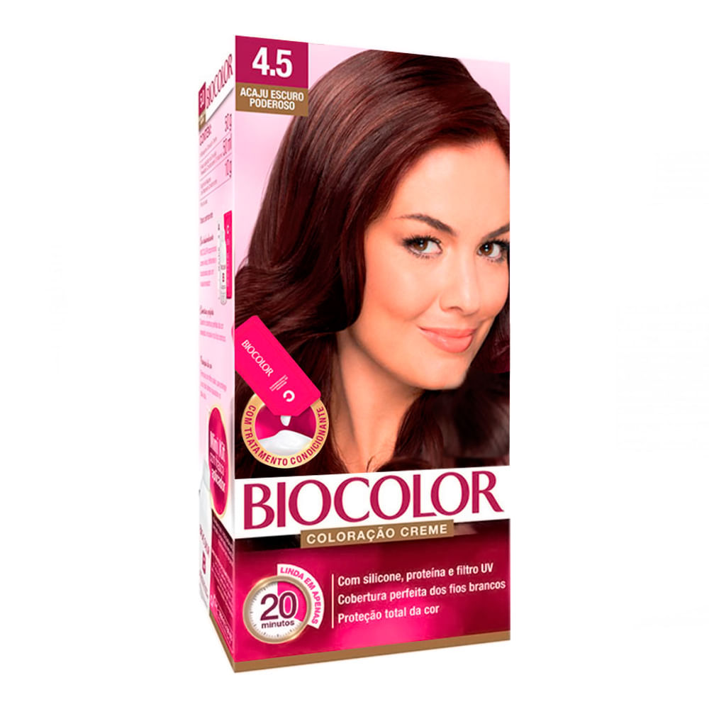 Tintura Creme Biocolor Acaju Escuro Poderoso 4.5 Mini Kit