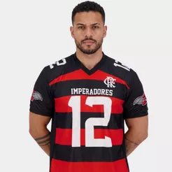 Camiseta Flamengo Imperadores Masculina - Preto e Vermelho