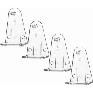 Cutelec 4pcs Hold Down Brackets Clear Color Bottom Rail Hold Clips for High Profile Blinds