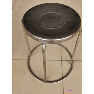 Banqueta de aço inoxidável para adultos, banco redondo espesso, simples e moderno, banco de Metal, redondo, banco alto, 