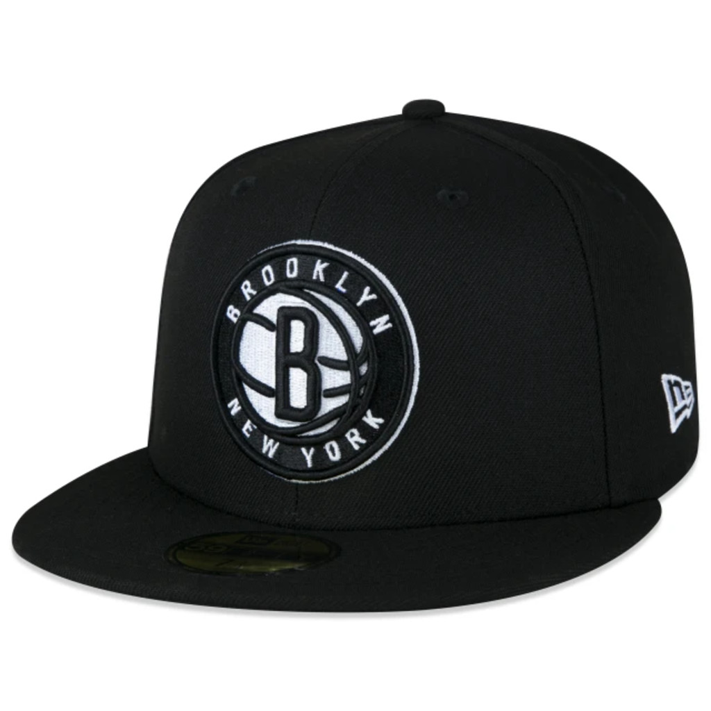 BONÉ NEW ERA 59FIFTY BROOKLYN NETS NBA PRETO — FECHADO (FITTED) | ORIGINAL