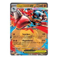 Carta Pokémon Mega Lucario Ex Megaevolução/heróis Excelsos