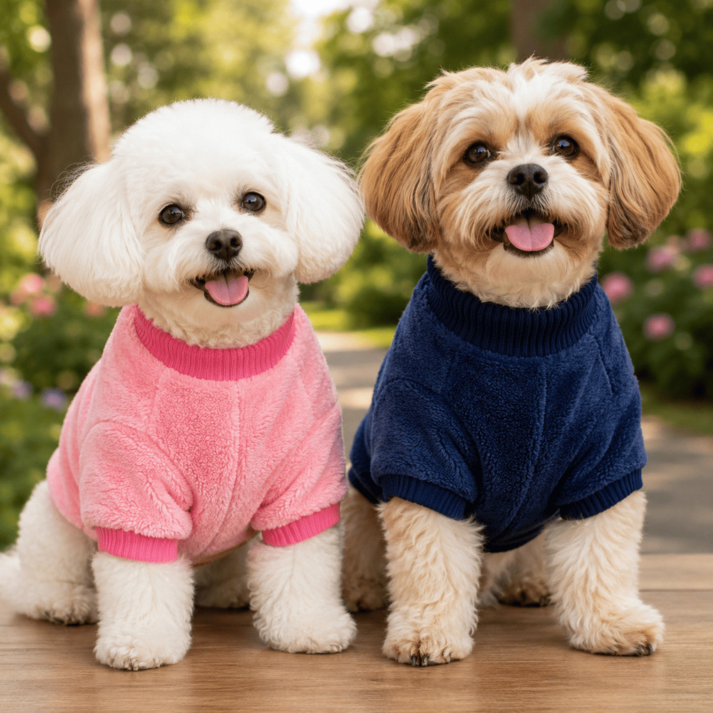 Kit 2 Roupas De Inverno Pet Para Cães E Gatos PP Ao XG Soft Ou Tricô Cores Variadas
