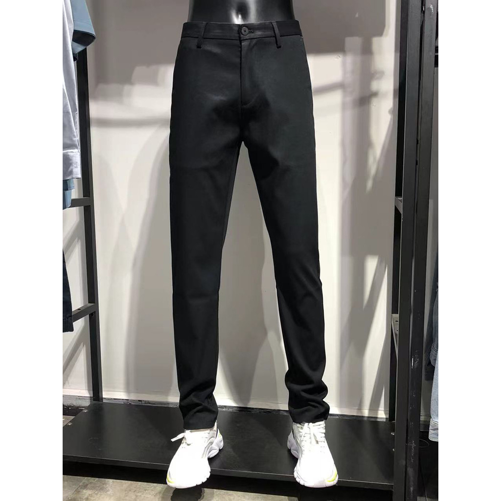Marca roupas masculinas Jck Jns outono inverno estilo grosso masculino cor sólida calças masculinas meados de cintura es