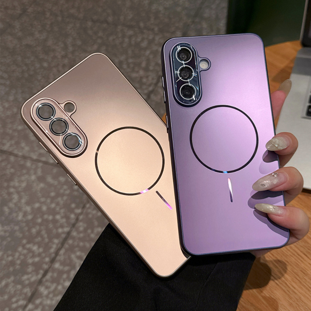 Capa De Telefone Magnética Fosca Para Samsung Galaxy A57 A56 A37 A36 A17 A07 5G 4G S26 S25 S24 Ultra Plus Proteção De Le