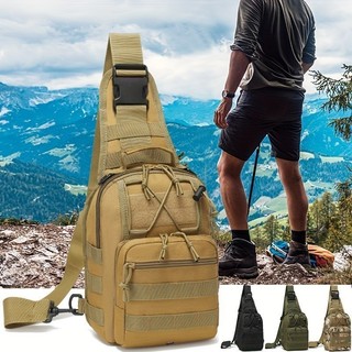 Bolsa Tática Transversal Peito E Ombro Impermeável Viagem Esportivo ao Ar Livre Sling Spo…