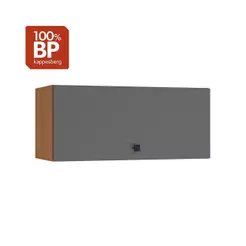 Armário Aéreo Kappesberg Pixel 1 Porta Basculante Tapajós/Cinza Sagrado 80cm