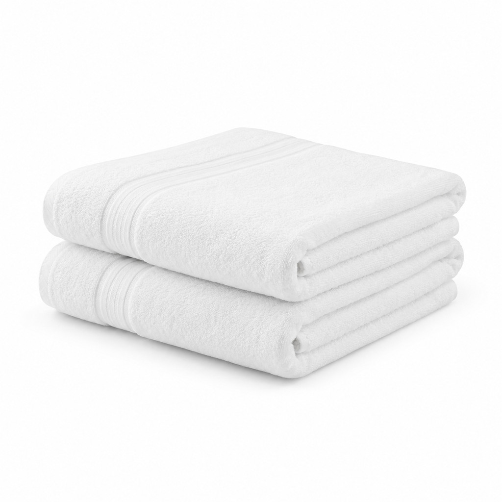Kit 02 Toalhas De Banho Profissional Hotel Teka Monaco 380g Branco