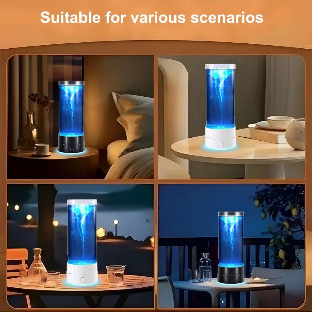 Imagem LYNDON Luz Relaxante Multicolorida , Lâmpada Sensorial Popular De Humor De Movimento Mini Tornado , Noturna LED USB