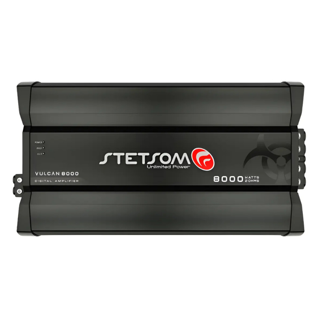 Amplificador Stetsom Vulcan 8000W RMS 2 Ohm 1 Canal Full-Range Subwoofer Woofer Driver Tweeter Cooler mais vendido