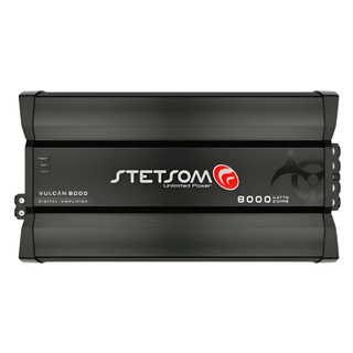 Amplificador Stetsom Vulcan 8000W RMS 2 Ohm 1 Canal Full-Range Subwoofer Woofer Driver Tweeter Cooler