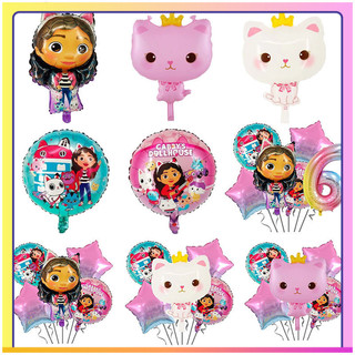 Balões Gabby Dollhouse Balões Gabby Balões Infantis de Aniversário Conjunto de Decoração de Aniversário de