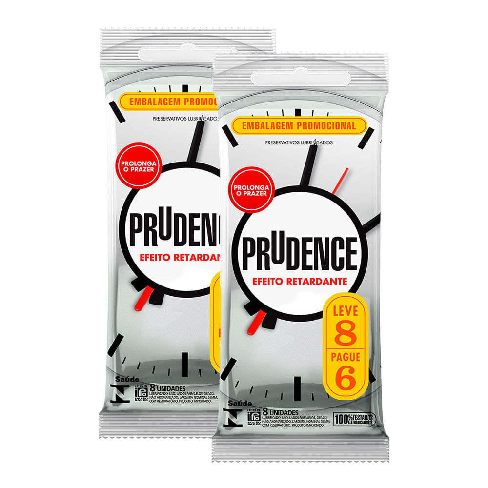 Kit 2 Preservativo Prudence Efeito Retardante Leve 8 Pague 6