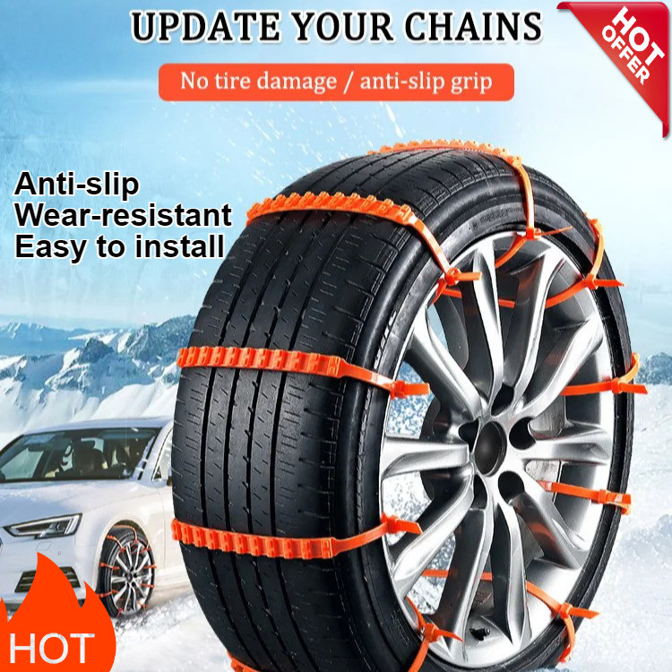 【Resistente e Durável】KS Universal Anti-Slip Tyre Chains for Car/Motorcycle Pneus/Neve/Lama Anti-Derrapante
