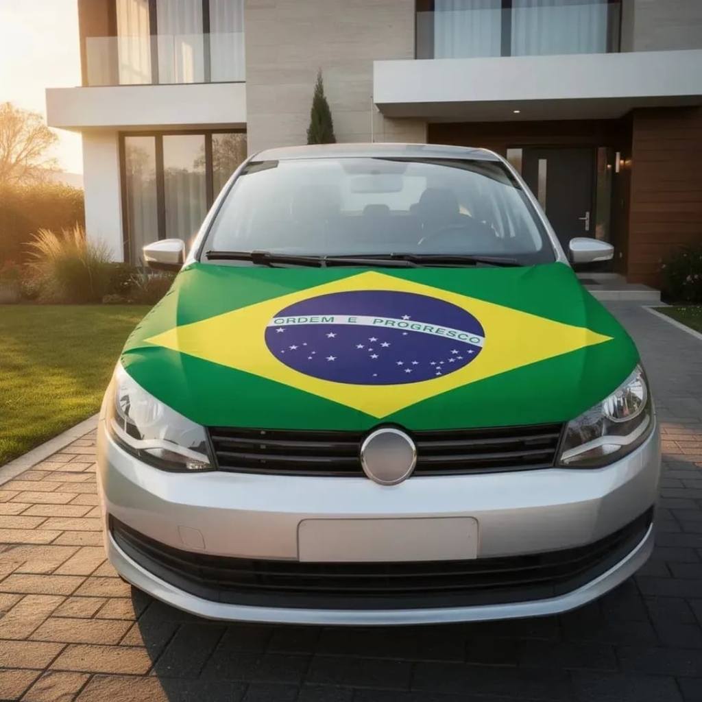 Bandeira Do Brasil Para Capô De Carro E Camionete Unidade Grande - Copa do Mundo