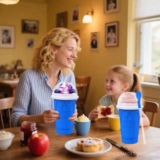 Copo para Preparar Slushie de 500ML, Copos Mágicos Smoothies Congelados Rápidamente para Fazer Milk Shake e Sorvete