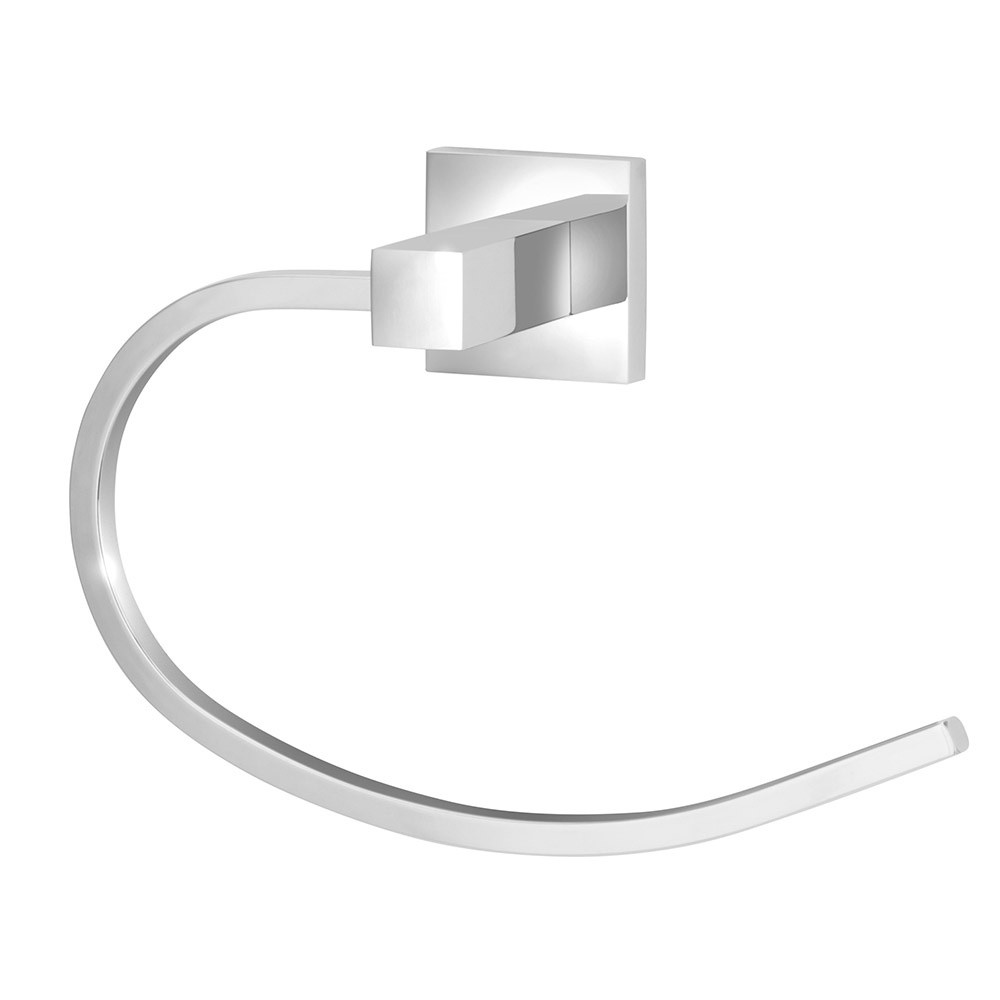 Porta Toalha Mãos Rosto Quadrado Metal Inox Cromado Banheiro Toalheiro