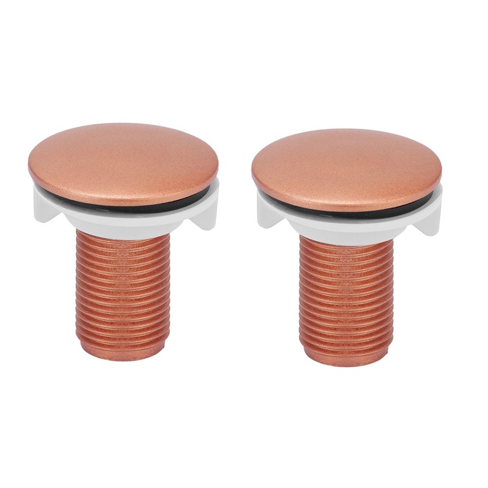 2 Tampa Tampão Tapa Furo Plug Rose 1/2 Lavatório Pia Cuba