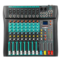 Mesa De Som 8 Canais Com Usb E Bluetooth Onistek
