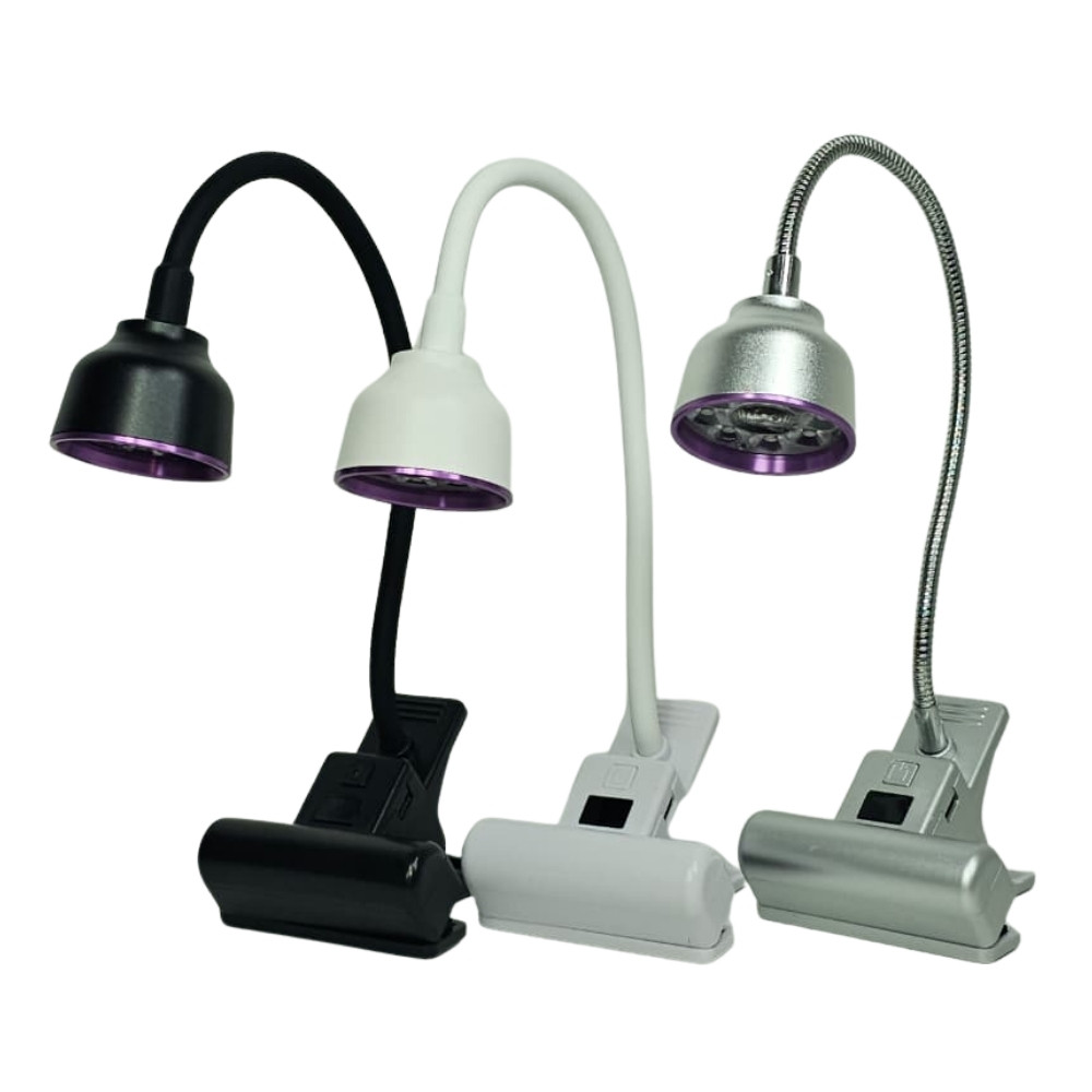Lanterna Luminária Secadora de Unhas Gel UV LED Recarregável c/ Presilha Portátil - BYCX