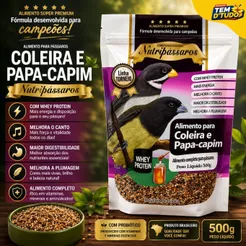 Ração Coleira e Papa-Capim Torneio C/ Whey Protein Nutri Super Premium Nutripassaros 500g