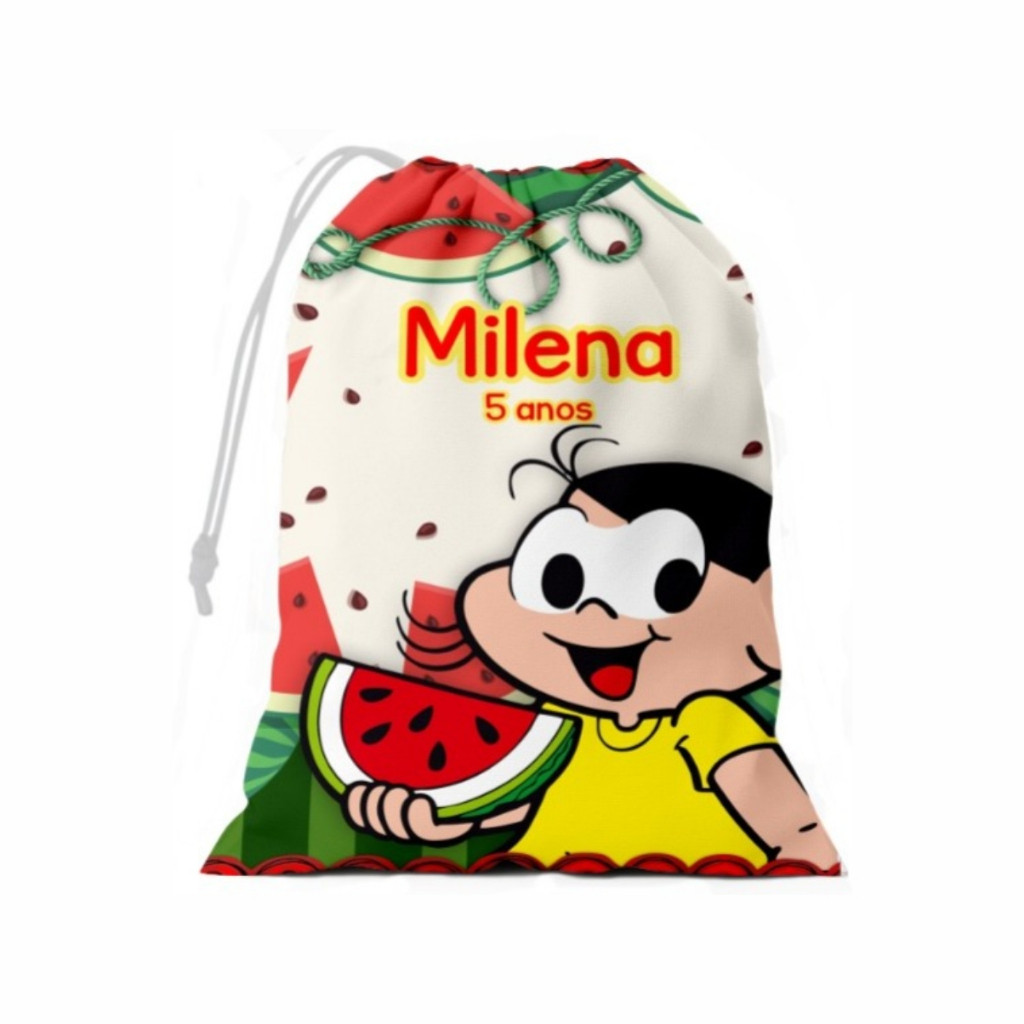 Sacolinha Surpresa Magali 15x20 cm Lembrancinha Festas de Aniversario Personalizado para Kit Festa Nome e Idade