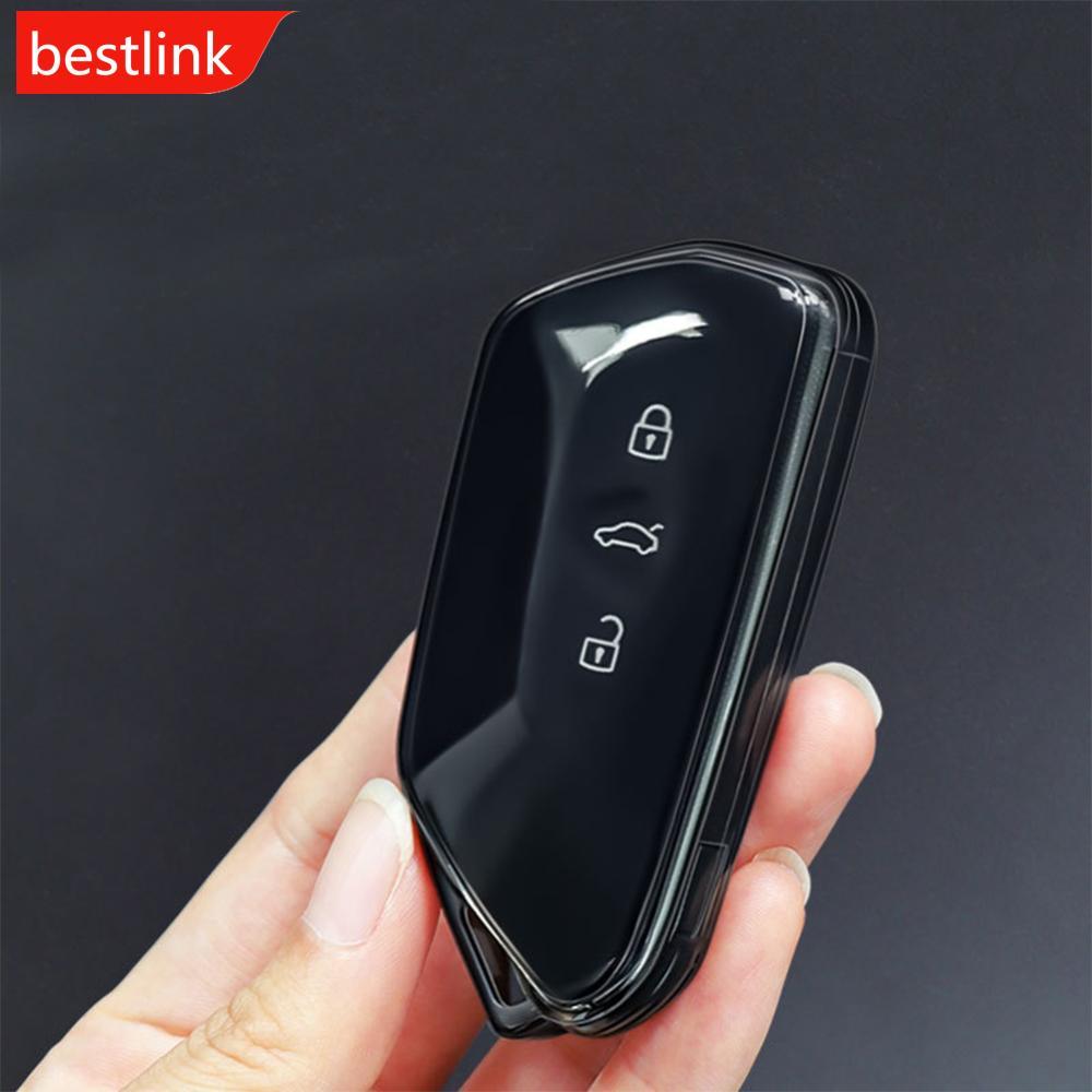 BESTLINK TPU Macio Carro Transparente Caso Chave Controle Remoto Proteger Capa Acessórios Automóveis Para VW Volkswagen