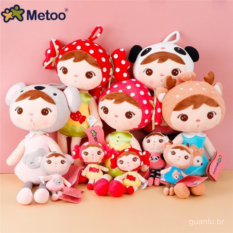 Brinquedos de Pelúcia Kawaii Metoo Angela e Jimbo Mãe e Filho 2 Peças Boneca de Pelúcia para Bebês Recém-Nascidos Bebês