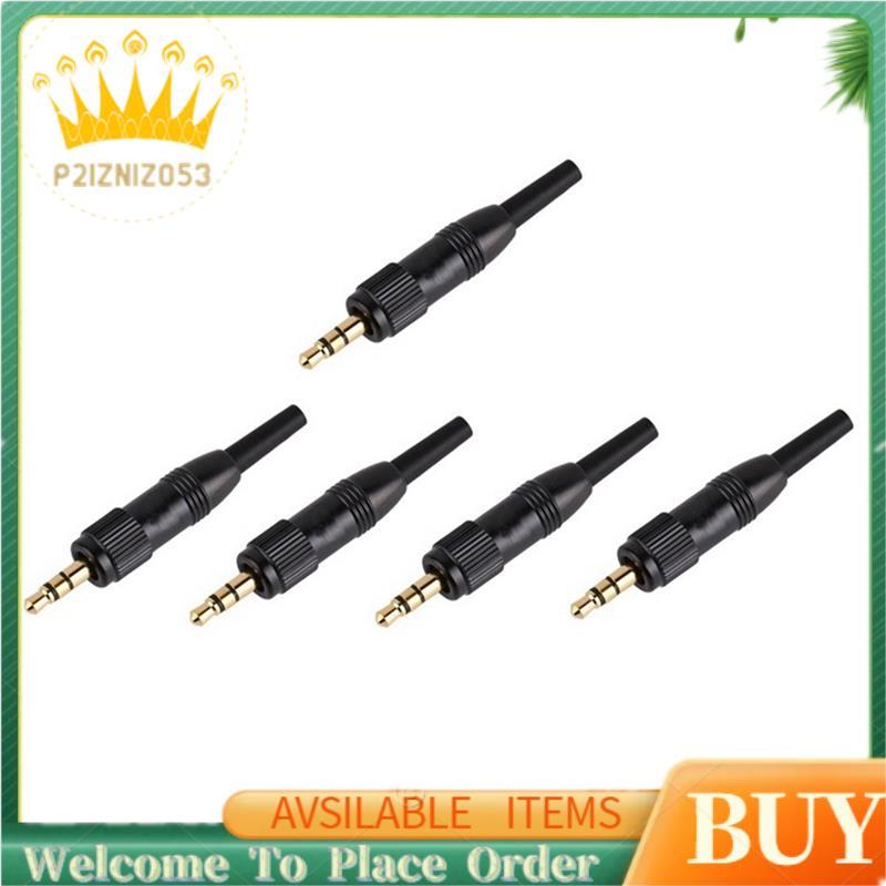 5 PCS 3.5mm Plug Estéreo Bloqueio De Áudio Conector Plástico + Metal Mic Adaptador De Plugue Sobressalente Para Audio200