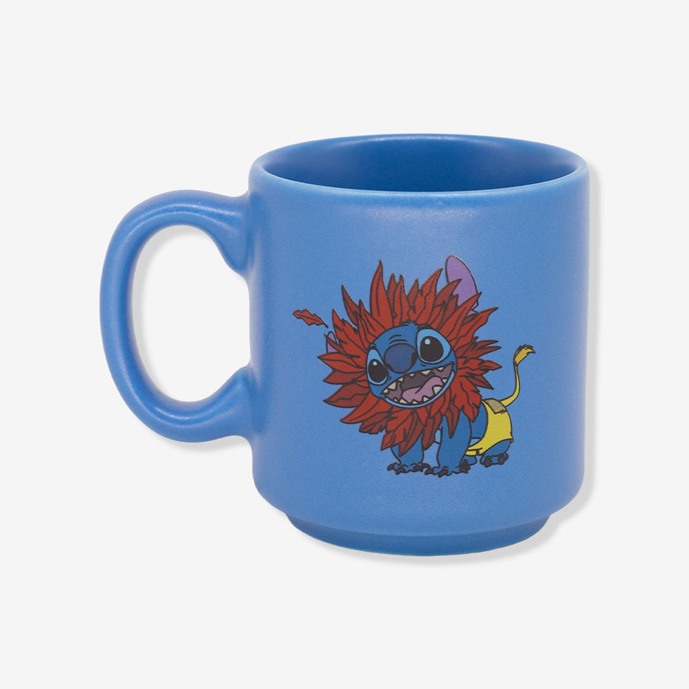 Caneca Mini Tina Stitch Rei Leão - Disney