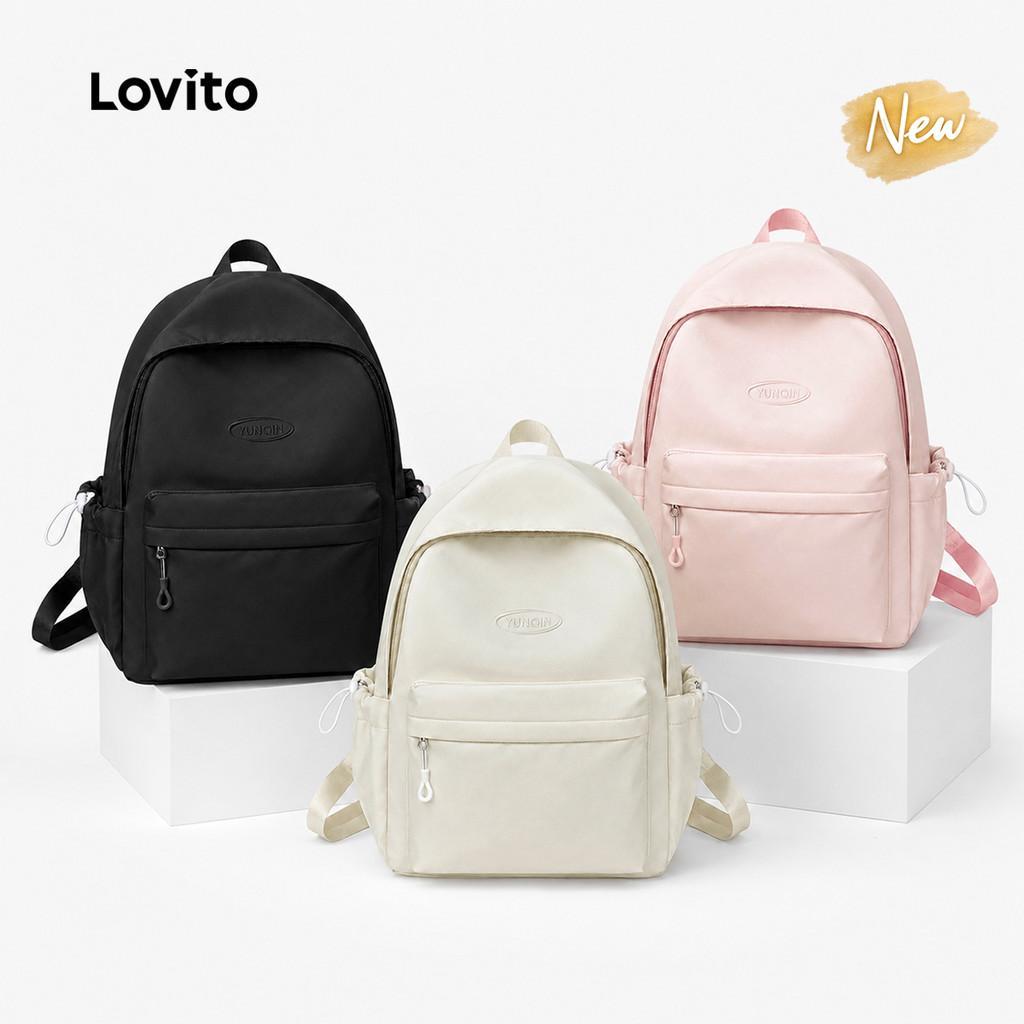 (New Arrival) Lovito Mochila Preppy Mochila de Estilo Preppy para mulheres AKFB125FX017