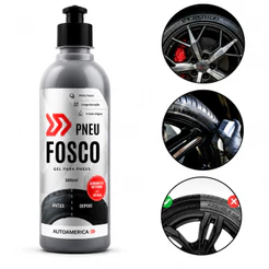 Pretinho Gel De Longa Duração Pneu Fosco 500ml Autoamerica