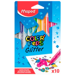 Caneta hidrográfica Color'Peps Glitter com 10 cores 847110 Maped