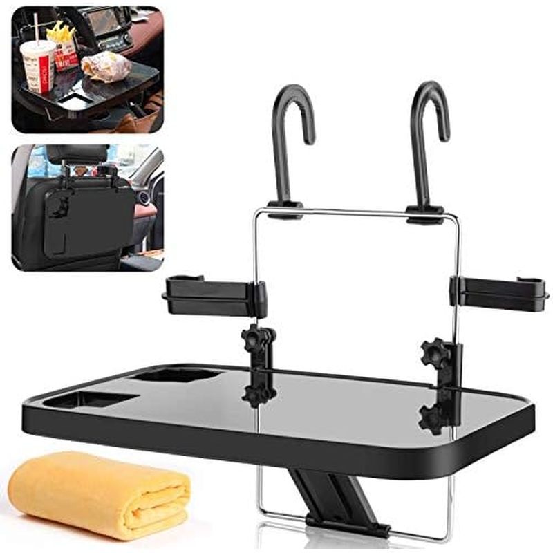 Bandeja Portátil Dobrável Para Assento De Carro , Comida , Jantar , Bebida E Laptop , Suspensa Volante (Preta)