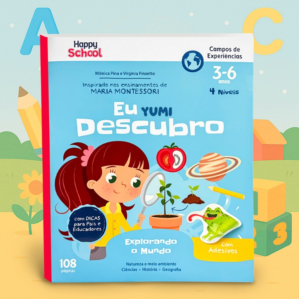Livro Eu Descubro Montessori 3-6 Anos Atividades Educativas Coordenação Motora A