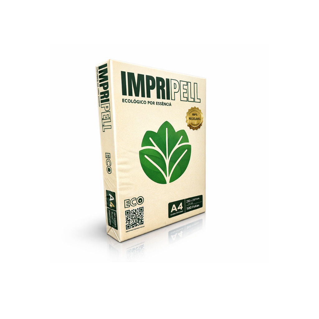 Caixa 10 Unidades Papel Sulfite A4 Reciclado Impripell 75g
