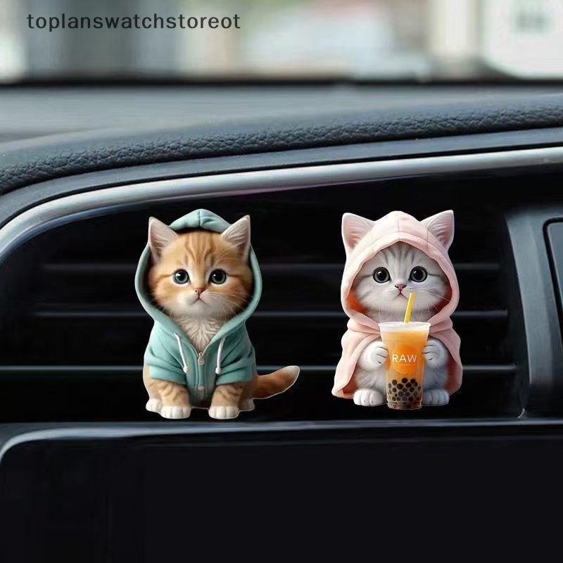 TOL Saída De Carro Ventilação Perfume Clipes 2D Gato Ambientador Difusor Condicionamento Aromaterapia Clipe Decoração In