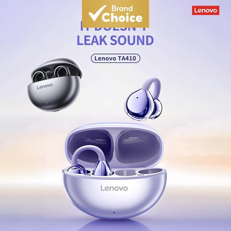 Fones De Ouvido Lenovo TA410 Sem Fio TWS Bluetooth Clipe Controle De Toque Longo Tempo De Reprodução Leve Moda Design Pr
