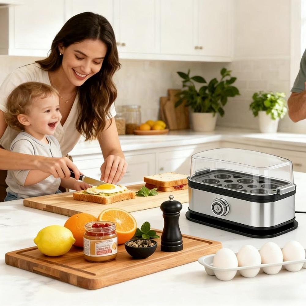 Panela Inteligente Para Ovos QENVXDAN , Caldeira De Com Desligamento Automático Capacidade De 6 , Vaporizador Elétrico D