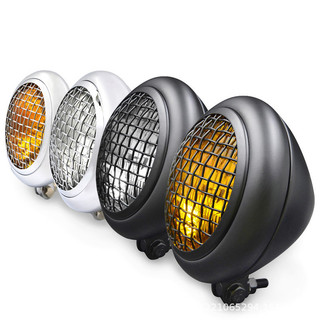 Acessórios para motocicleta Harley Cruise Prince Carro Retro Modificado Metal Farol Conjunto com Cerca Abajur