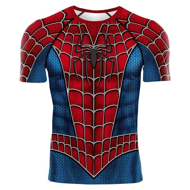 2026 Novo Produto Spiderman Roupas Padrão Série Bonito Moda All-Match Trendy d Impressão Digital Verão ks1625.br20260810