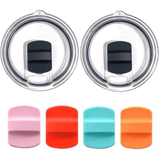 2 Peças de Tampa Magnética para Copo de 20oz com 4 Deslizadores Magnéticos, Tampas de Reposição para Copo, Tampa à Prova