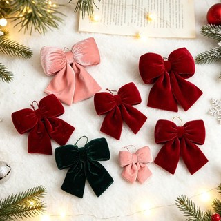 Laço Veludo Grande Para Arvore De Natal Vermelho Decoração Luxo Laço De Enfeite Para Decoração De Festa De Natal