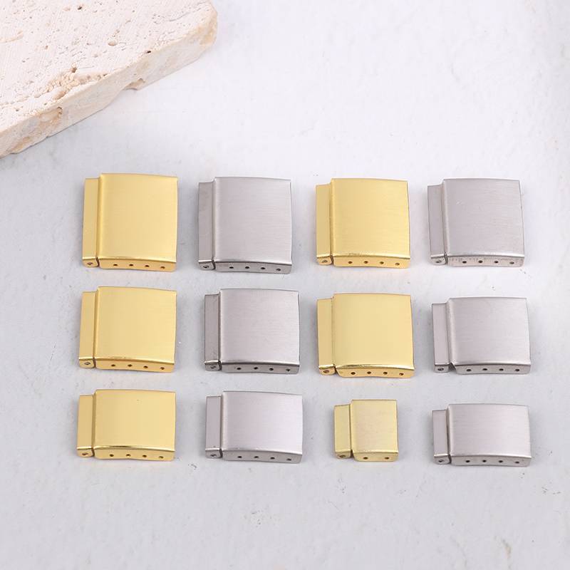 [Zutimy] 1Pc Prateado/Dourado 12-22MM Relógio De Aço Banda Extensão De Fecho Extensor De Pulseira Com Acessório De Alça 